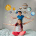 Glow in The Dark Stickers, Solar System Glow in The Dark Stars for Ceiling, Bright Planet Nursery Wall Sticker for Kid™s Room Decoration, Shining Galaxy Birthday Party Wall Decor (Blue)