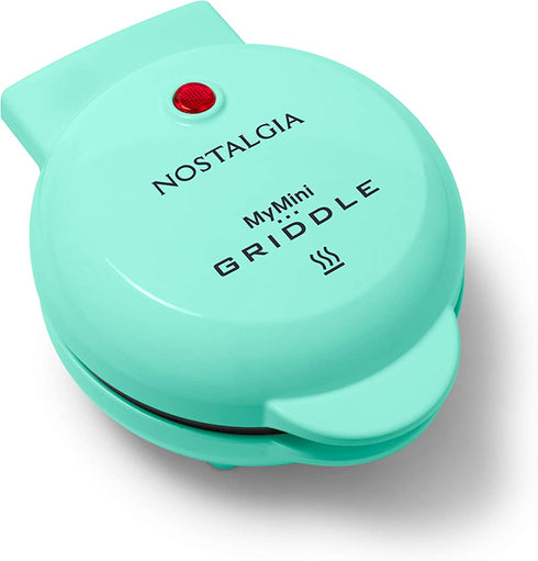 Nostalgia MGD5TL MyMini Personal Electric Waffle Maker, Hash browns, French Toast Grilled Cheese, Quesadilla, Brownies, Cookies, Teal (Teal)