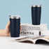 2 Pack Travel Tumblers, 20 Oz Stainless Steel Tumblers with Lids Straws, Vacuum Insulated Tumblers, Double Wall Travel Tumblers, Powder Coated Insulated Coffee Cup for Hot and Cold Drinks, Navy Blue