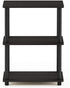 Furinno Turn-N-Tube No Tool 3-Tier Storage Shelf, Narrow, French Oak Grey/Black