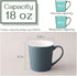 DOWAN Coffee Mugs Set, 18 OZ Large Coffee Mug Set of 6, Ceramic Mugs with Large Handle for Coffee Tea Cocoa, Dishwasher Safe, Chip-free, Lead-Free, Ideal Gift for Morning, Airy Blue