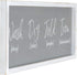Creative Co-Op Grey Wash Fold 'Maybe' Iron 'Hahaha' Wood Framed Decor Laundry Room Wall Sign, Black