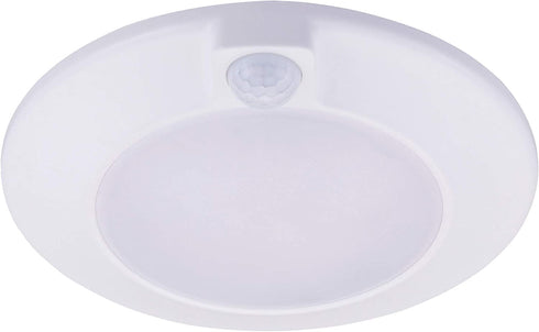 Cloudy Bay Motion Sensor Ceiling Light, 120V CRI90 10W 5000K Bright Day Light,6.5 inch LED Flush Mount Round Lighting Fixture for Garage,Walk-in Closet,Attic,Pantry Wet Location White Finish