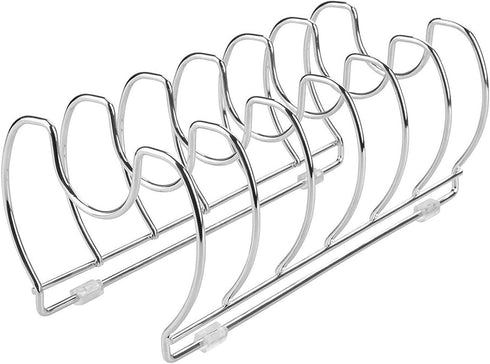 iDesign InterDesign Kitchen Cabinet Storage Skillets, Pans-13, Chrome Classico Cookware 13", Pan Organizer-Horizontal