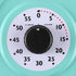 Lily's Home Retro Kitchen Wall Clock, with a Thermometer and 60-Minute Timer, Ideal for Any Kitchen, Turquoise (9.5 in x 13.3 in)