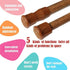 AIZESI 2pcs Tension Rod Wood Tension Curtain Rod 28 To 48 Inches Small Expandable Spring Loaded Curtain Tension Rods Adjustable Expandable Pressure Curtain Tension Rods For Kitchen, bathroom,cupboard