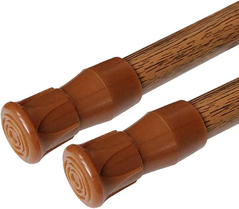 AIZESI 2pcs Tension Rod Wood Tension Curtain Rod 28 To 48 Inches Small Expandable Spring Loaded Curtain Tension Rods Adjustable Expandable Pressure Curtain Tension Rods For Kitchen, bathroom,cupboard
