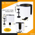 Luxury 2-in-1 Anti-Spill Cup Holder with Under Desk Headphone Hanger (White)