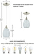 Glassland Pendant Light, 1 Light Kitchen Lighting in Brushed Nickel with White Glass, ETL Listed