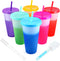 Color Changing Cups Tumblers with Lids & Straws - 6 Pack 24oz Reusable Plastic Cold Water Tumblers Iced Coffee Cups for Adults Kids