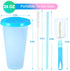 Color Changing Cups Tumblers with Lids & Straws - 6 Pack 24oz Reusable Plastic Cold Water Tumblers Iced Coffee Cups for Adults Kids