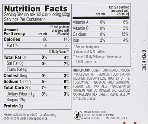 Chocolate Pudding & Pie Filling Mix by My T Fine - Each Box: (4) 1/2 cup Servings (Pack - 2)