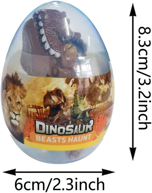 Xinge 4Pack Dinosaur Eggs with Biting Hand Tyrannosaurus Family Game Educational Toys Easter Party Favor for Kids Boys (Tyrannosaurus)