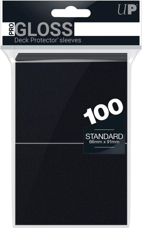Ultra Pro Deck Protector Sleeves for Standard Size Cards | Black | 100-Count