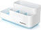 Toothbrush Holder, Bathroom Organizer Countertop, 5 Compartments Multifunctional Storage for Cosmetic, Makeup, Office Stationery Pencil , Toothpaste, Toothbrush, Suitable for Home, Office?Bule?