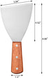 New Star Foodservice 38309 Wood Handle Slant Edge Grill Scraper, 4-Inch x 8.5-Inch