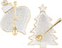 Mud Pie Dip Cup Set, Tree 6.5" x 4.75" White and Gold, 48500157T
