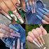 UNA GELLA Coffin Nails Tips No C Curve 216PCS Extra Long Nail Tips Clear Coffin Acrylic Nail Tips for Coffin Nails Clear Coffin Nail Tips XXL Nail Tips Coffin Fake False Nails For Nail Extension Nail Art, Home DIY Salon 12 Sizes Gelly Tips
