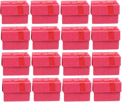 HEMOTON 24pcs Gifts Box Set Jewelry Gift Boxes Cardboard Jewelry Boxes Rings Pendants Earring Necklaces Boxes for Anniversaries Weddings Birthday Red