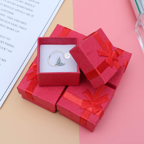 HEMOTON 24pcs Gifts Box Set Jewelry Gift Boxes Cardboard Jewelry Boxes Rings Pendants Earring Necklaces Boxes for Anniversaries Weddings Birthday Red
