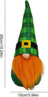 Medoore 2 Pack St. Patrick's Day Gnome Decorations, Irish Leprechaun Swedish Gnome Ornaments Green Irish Leprechaun Tomte Gnomes Doll Elf for Home Decoration