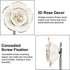 UFURMATE Coat Hooks, 2Pcs 3D Flower Ceramic Wall Coat Hook Decorative Flower Wall Mounted Hooks Single Prong Robe Hook for Hanging Scarf, Bag, Towel, Hat (Light Yellow Rose)