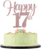 LVEUD Flash Rose Gold Birthday?Wedding ?Anniversary?Special Holiday Anniversary Cake Topper Happy 17th Cake Topper (17)