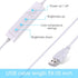 LED Desk Lamp Reading Light, JUANWE Clip on Light, Dimmable Clamp Light with USB Charging Port, 3 Modes & 14 Brightness Levels 5W LED Metal Clip Light, Sliver