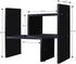 Jerry & Maggie - Desktop Organizer Office Storage Rack Adjustable Wood Display Shelf | Birthday Gifts - Toy - Home Decor | - Free Style Rotation Display - True Natural Stand Shelf Black