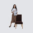 Pack of 4 - Dinning Room Chair Slipcover Polyester Spandex Jacquard Fabric Stretchable Home Motel Resort Rentals and Commercial use, Fits Back of Chair 15 to 17 inch Wide, Chocolate Color