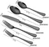 Black Silverware Set, Aisoso 20 Piece Stainless Steel Flatware Cutlery Set Service for 4, Include Knife Fork Spoon, Stylish Mirror Finish, Dishwasher Safe Perfect for Home Kitchen Restaurant
