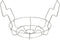 Kitchen Crop VKP Brands Canning Rack, 12.25" Diameter, Silver