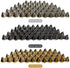 300PCS 8mm Acrylic Bullet Cone Spike Studs Bead Decorative Rivets Pyramid Beads Craft Spikes for Clothing