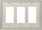 Franklin Brass W35067-SN-C Classic Beaded Triple Decorator Wall Plate/Switch Plate/Cover, Satin Nickel