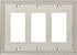 Franklin Brass W35067-SN-C Classic Beaded Triple Decorator Wall Plate/Switch Plate/Cover, Satin Nickel
