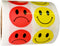Wootile Yellow Smile Face Happy Stickers and Red Sad Frowny Face Stickers for Teachers 1 Inch Round Smiley Circle Dots 500 Teacher Kids Reward Labels Happy Face Thank You Labels Behavior face Stickers