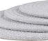 SHACOS Round Placemats Set of 4 Heat Resistant Cotton Rope Braided 12 inch Place Mats for Dining Table Thick Fabric Absorbent Table Mats Trivet (Light Gray, 12 Inch)