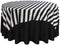 Your Chair Covers - 72 inch Square Striped Tablecloth Satin Overlays Linens for Party Table Cloth Wedding Events Kitchen Home Dining - Black/White Striped