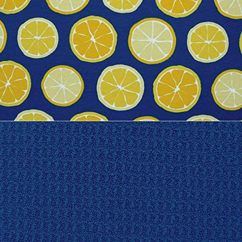 S&T INC. Absorbent, Reversible Microfiber Dish Drying Mat for Kitchen, 16 Inch x 18 Inch, Lemons