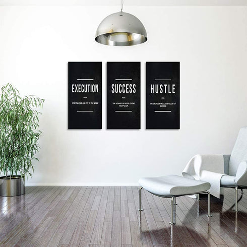 Motivational Posters Inspirational Wall Art Canvas Paintings Ability Motivation Attitude Picture Prints Art Entrepreneur Quote for Office Living Room Bedroom Wall Decor Ready to Hang - 16?Hx24?W