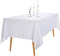 2pack 60x102 Inch White Rectangular Tablecloth in Polyester Fabric for Wedding/Banquet/Restaurant/Parties