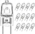 G8 Halogen Light Bulbs 20Watt 120Volt Halogen Light Bulb G8 Base Bi-Pin Shorter 1-3/8" (1.38") Length 20W T4 JCD Warm White Under Cabinet Puck Lighting Replacements,12Pack