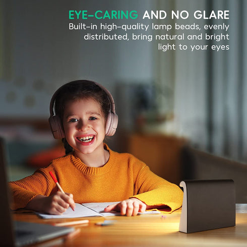Portable Metal Desk Lamp, WINEES Eye-Caring Table Lamp, Minimalist Modern Touch Control Study Lamp, 3 Levels Brightness, 3W 4400mAh, Night light for Bedroom and Office Christmas Decorations