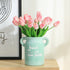Cloudecor 20Pcs Artificial Tulips Real Touch Artificial Flowers Fake Tulip Latex Bouquet Flower for Wedding Party Home Garden Office DIY Floral Arrangement Decor (Pink - 20p)