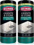 Weiman Granite Wipes - Clean, Brighten, and Protects Solid Sealed Stone Surfaces - 30 Count (2 Pack)