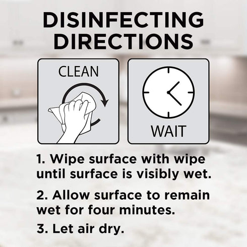 Weiman Granite Wipes - Clean, Brighten, and Protects Solid Sealed Stone Surfaces - 30 Count (2 Pack)