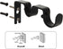 8 PCS Double Curtain Rod Brackets, Heavy Duty Curtain Rod Holders for 1and 5/8 Rod, Adjustable Double Rod Holders Hardware for Window, Bedroom, Home Curtain Rods, Drapery Rod(Black)