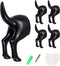 Dog Tail Hooks for Wall for Leashes,Dog Butt Hook,Key Hat Coat Towel Wall Mounted Hooks (5 Pack),Three Installation Methods