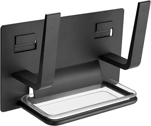 Self Adhesive & Wall Mount Aluminum Pot Lid Rack,Pan Cover Racks,Cutting Board Storage of Black FAYCHE