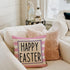 Easter Pillow Covers 18x18 Set of 4 Easter Decorations for Home Bunny Treats Hello Peeps Pink Stripes Pillows Easter Decorative Throw Pillows Spring Easter Farmhouse Decor A474-18